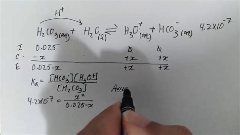carbonic acid equilibrium constant